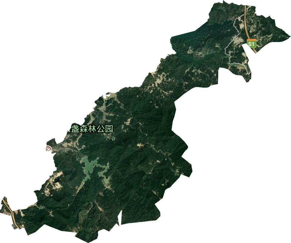清远市国营银盏林场卫星图
