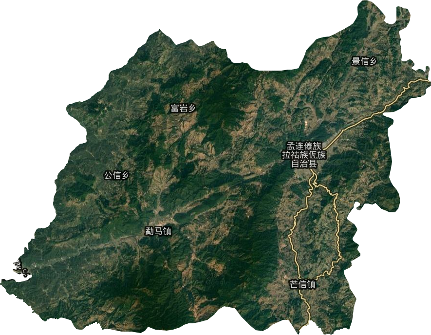 孟连傣族拉祜族佤族自治县卫星图