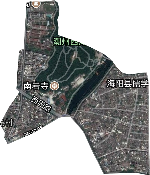 西湖街道卫星图
