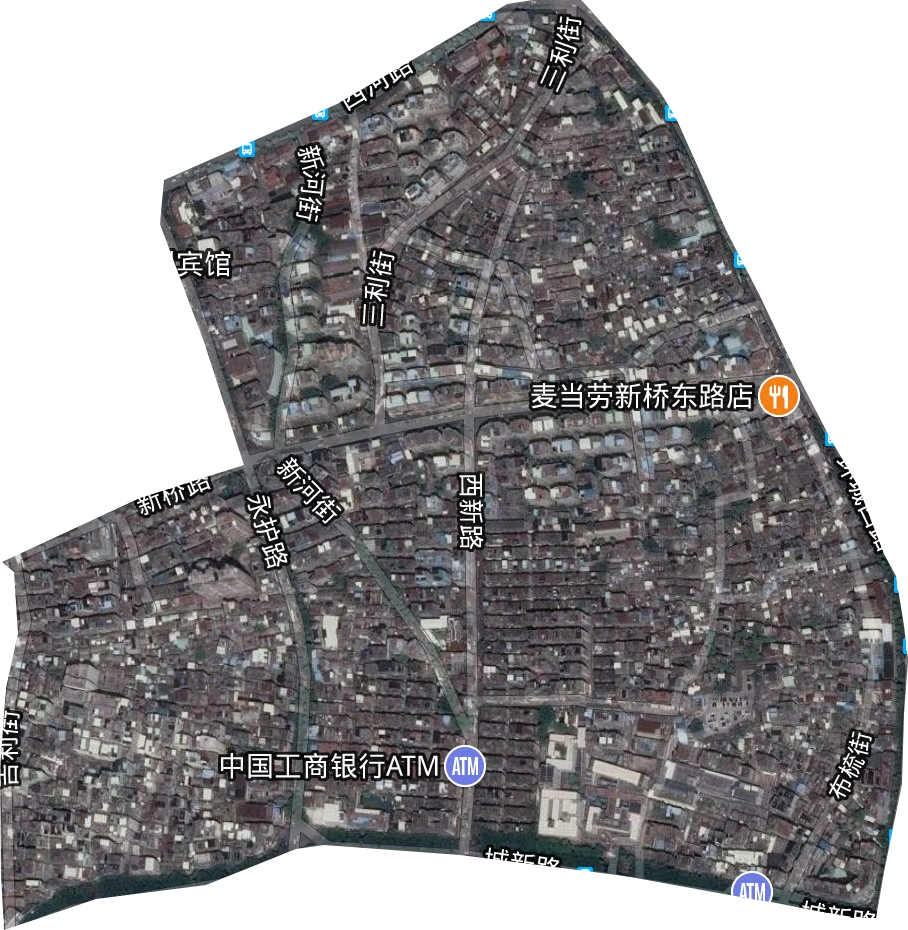 西新街道卫星图