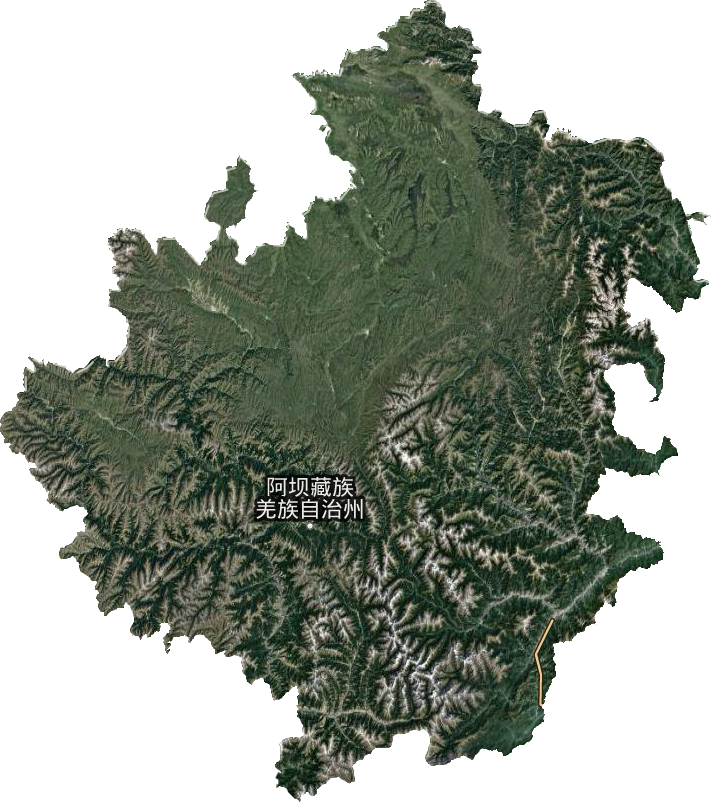 阿坝藏族羌族自治州卫星图
