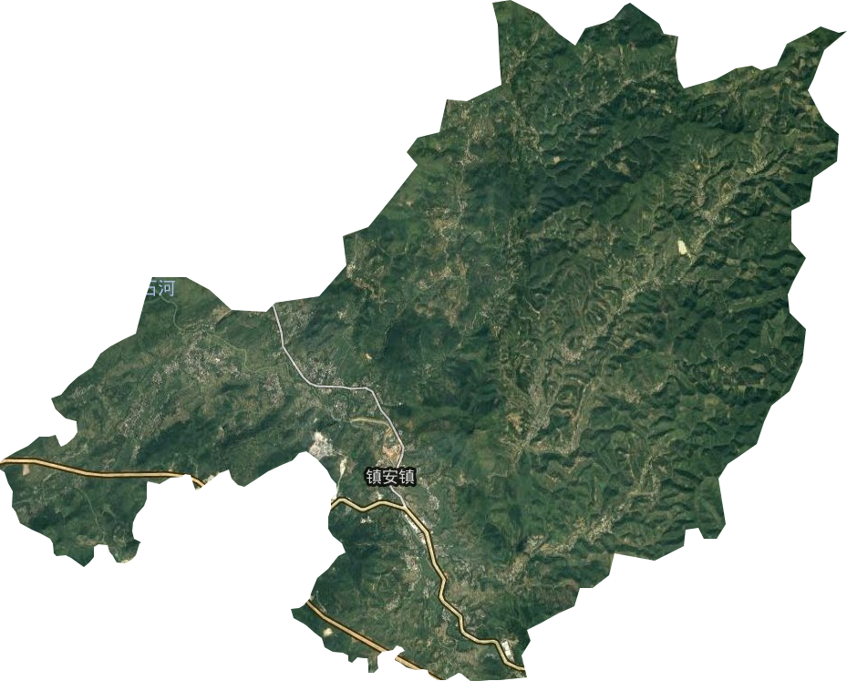 镇安镇卫星图