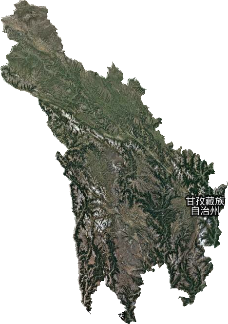 甘孜藏族自治州卫星图