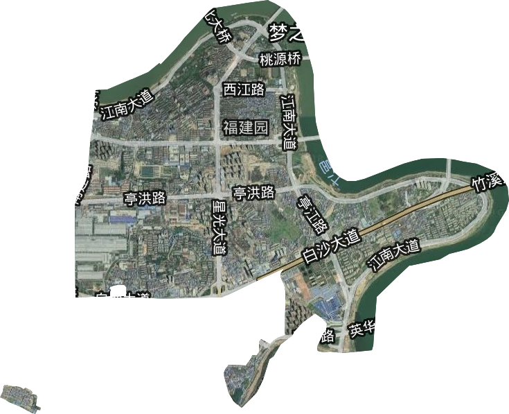 福建园街道卫星图