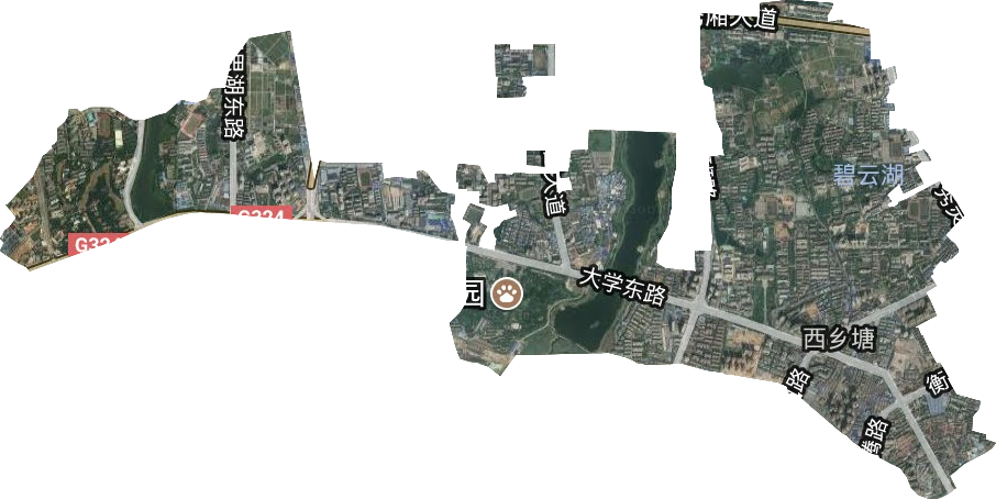 西乡塘街道卫星图