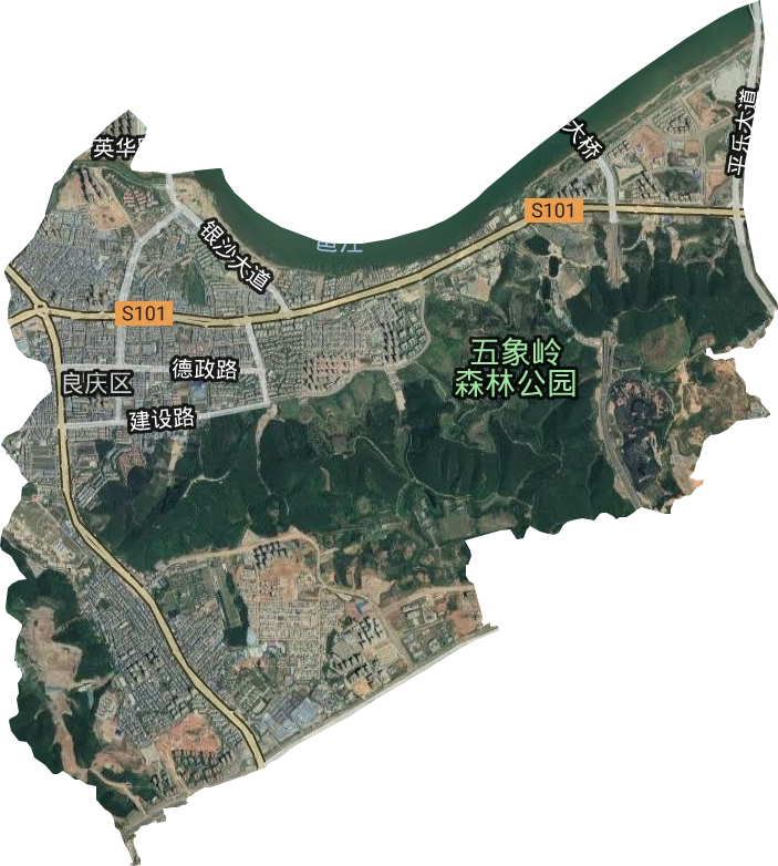 大沙田街道卫星图