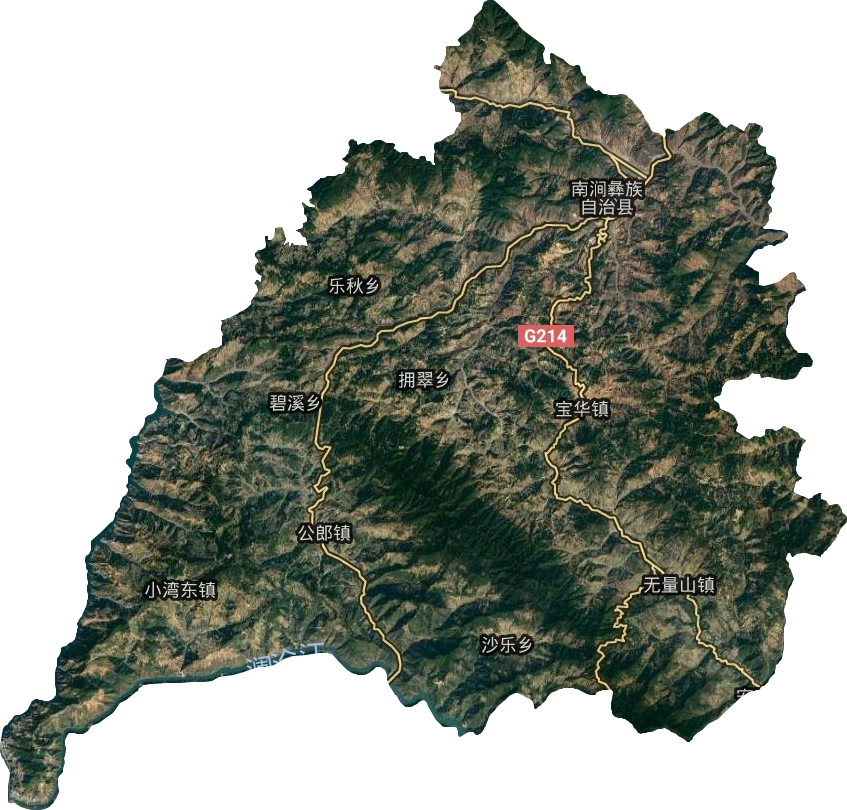 南涧彝族自治县卫星图