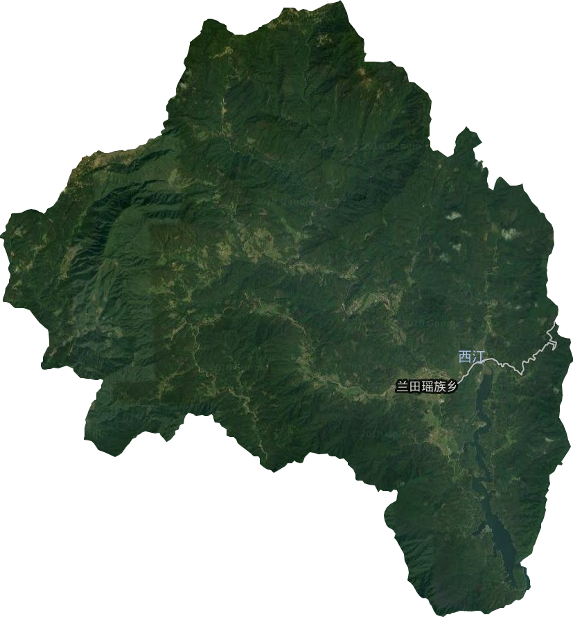 兰田瑶族乡卫星图