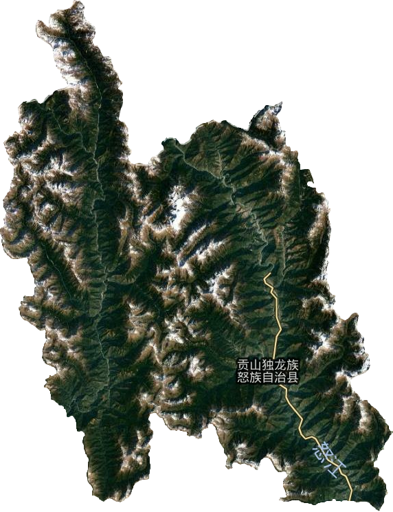 贡山独龙族怒族自治县卫星图