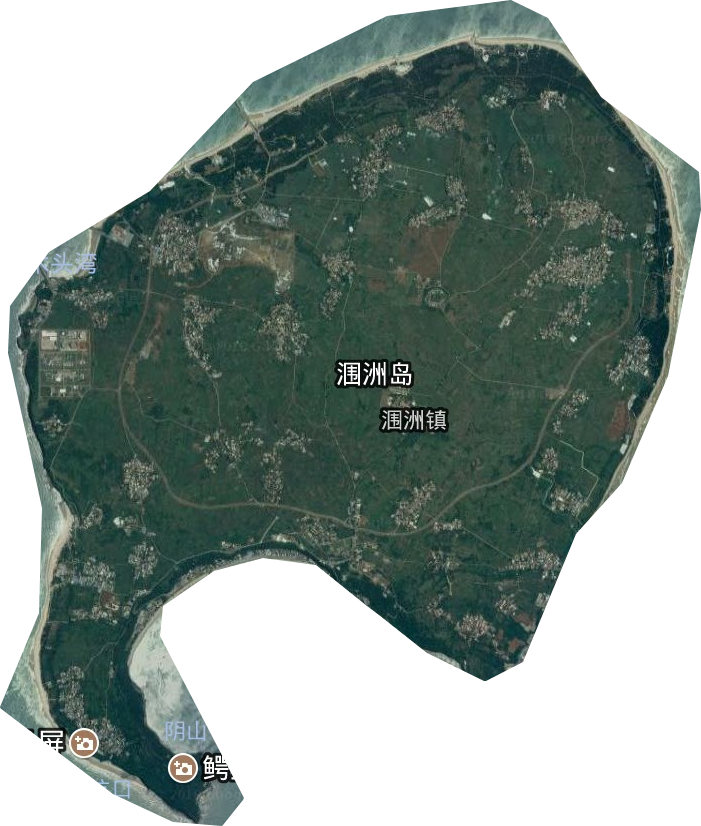 涠洲镇卫星图