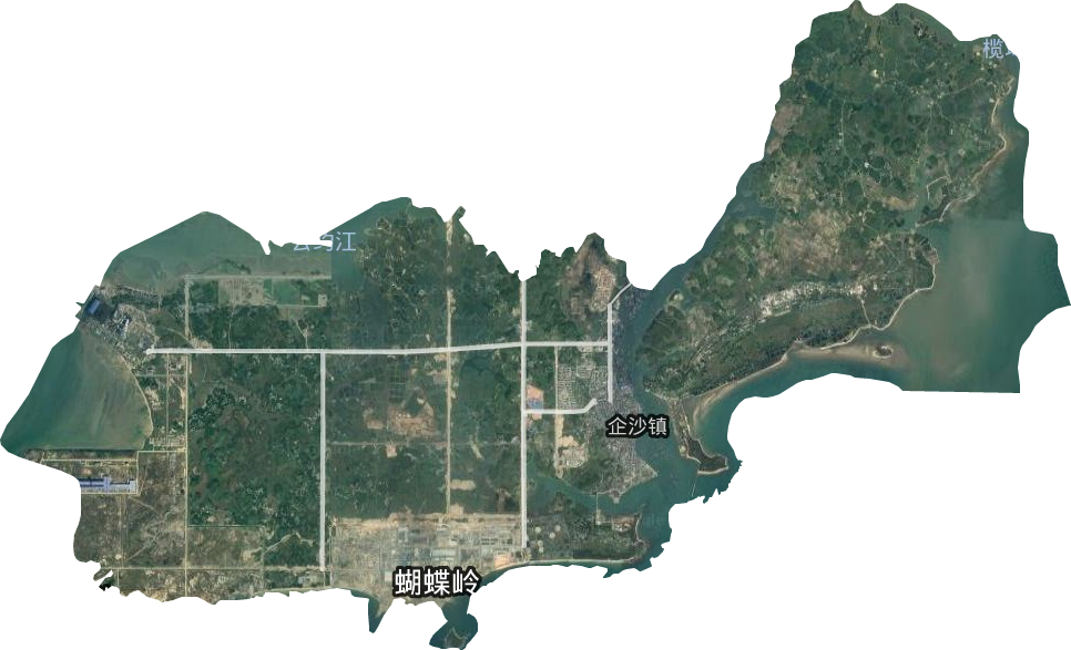 企沙镇卫星图