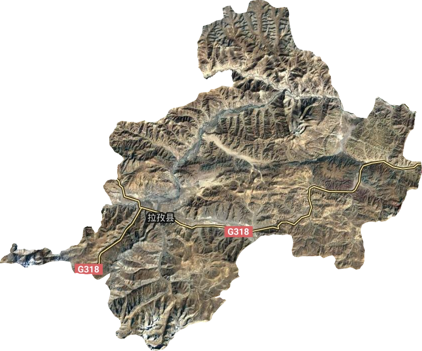 拉孜县卫星图