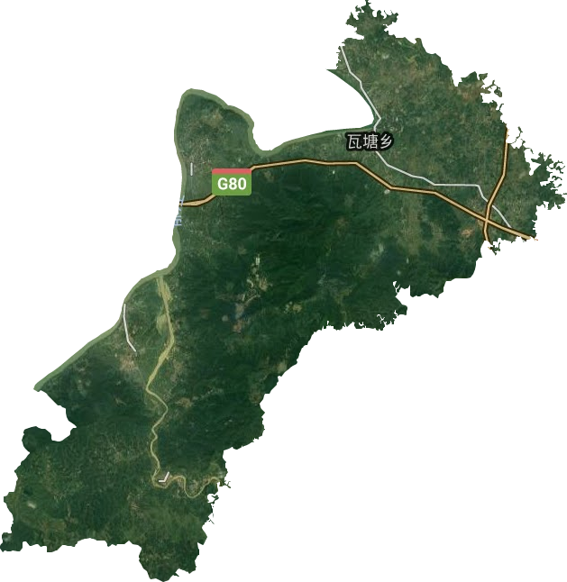 瓦塘乡卫星图