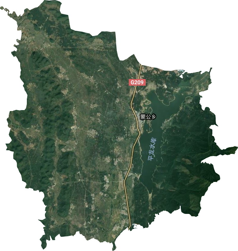 蒙公乡卫星图