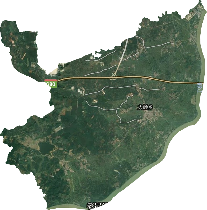 大岭乡卫星图