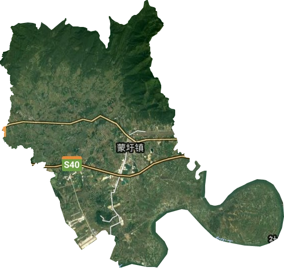 蒙圩镇卫星图