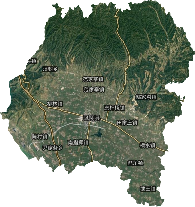 凤翔县卫星图