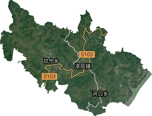 甘宁镇卫星图