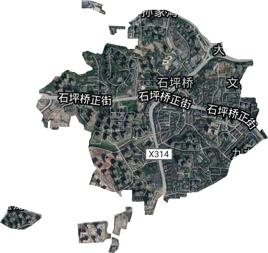 石坪桥街道卫星图