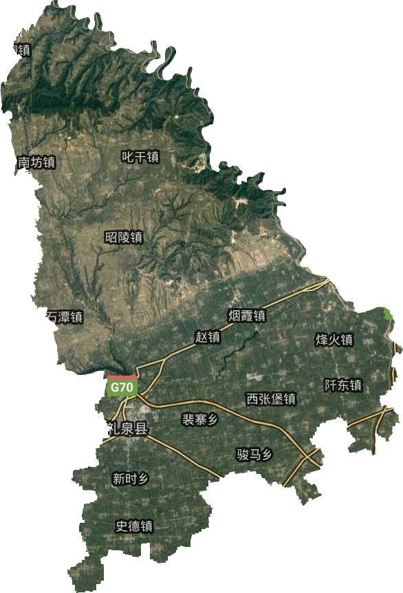 礼泉县卫星图