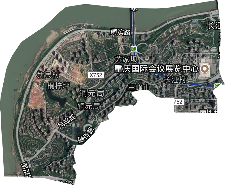铜元局街道卫星图