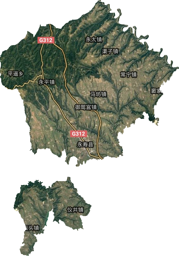 永寿县卫星图