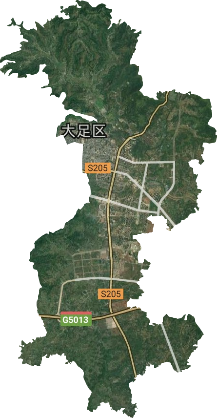 棠香街道卫星图