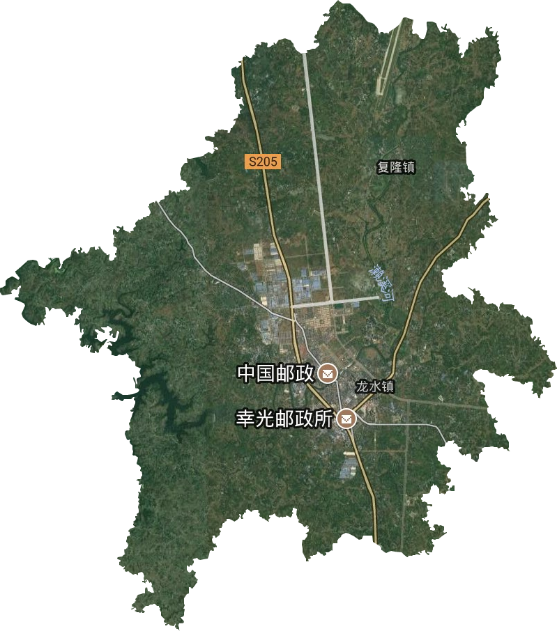 龙水镇卫星图