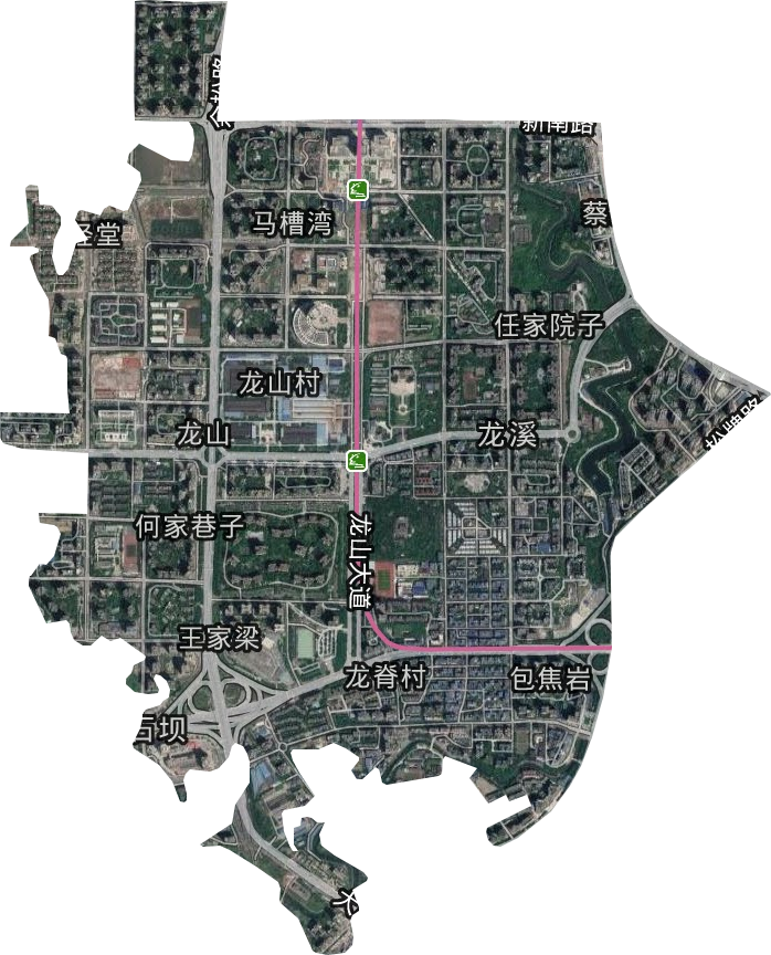 龙山街道卫星图