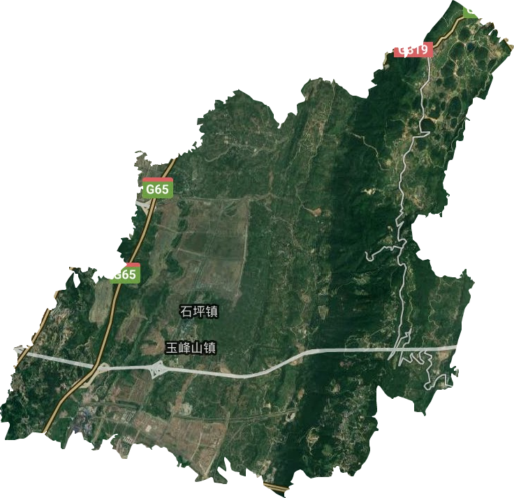 玉峰山镇卫星图