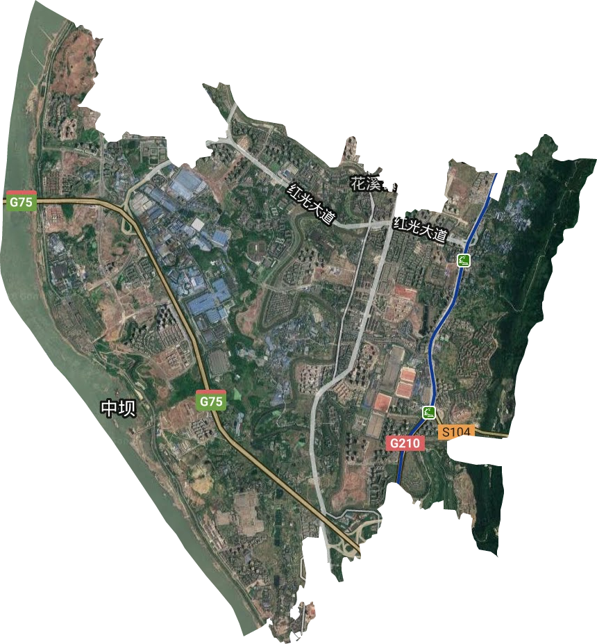 花溪街道卫星图