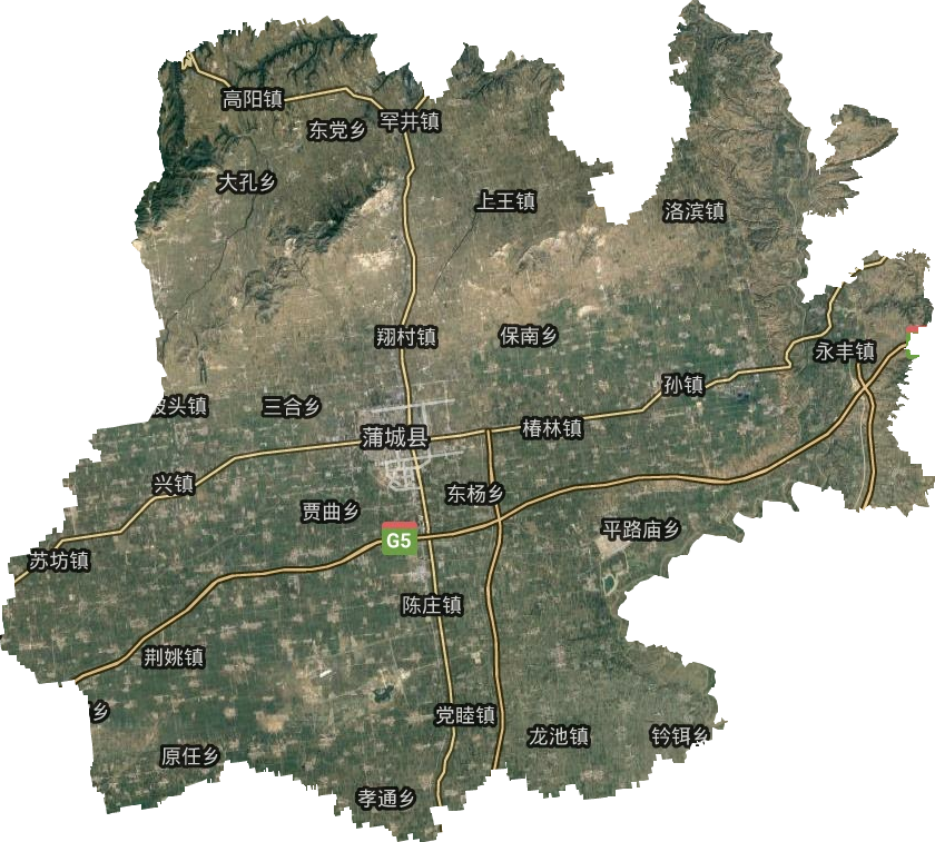 蒲城县卫星图