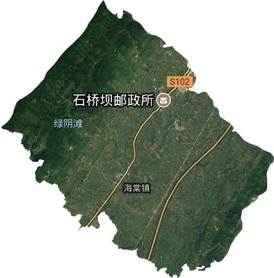 海棠镇卫星图