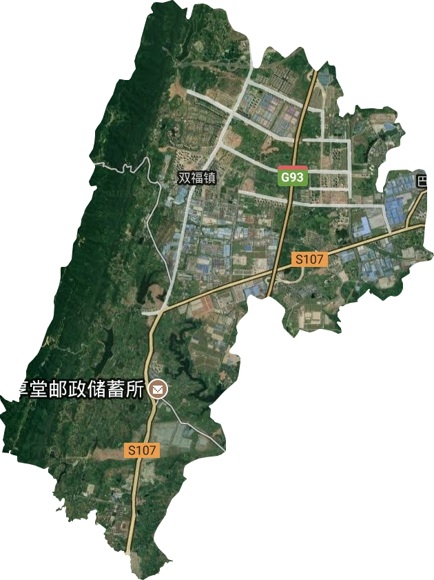 双福街道卫星图