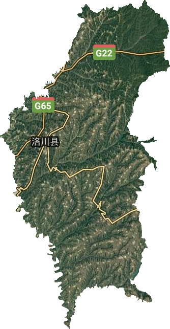 洛川县卫星图