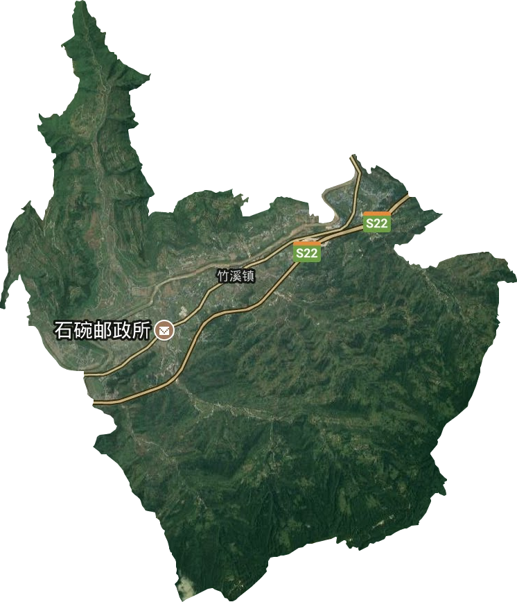 竹溪镇卫星图