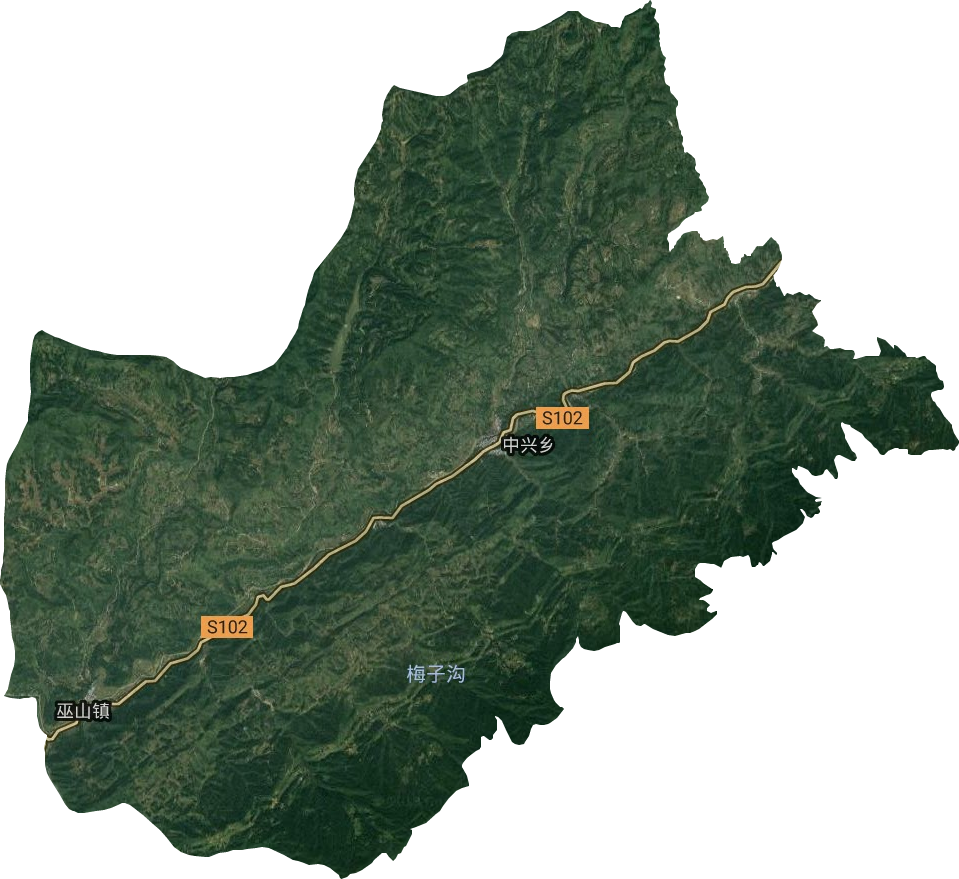 巫山镇卫星图