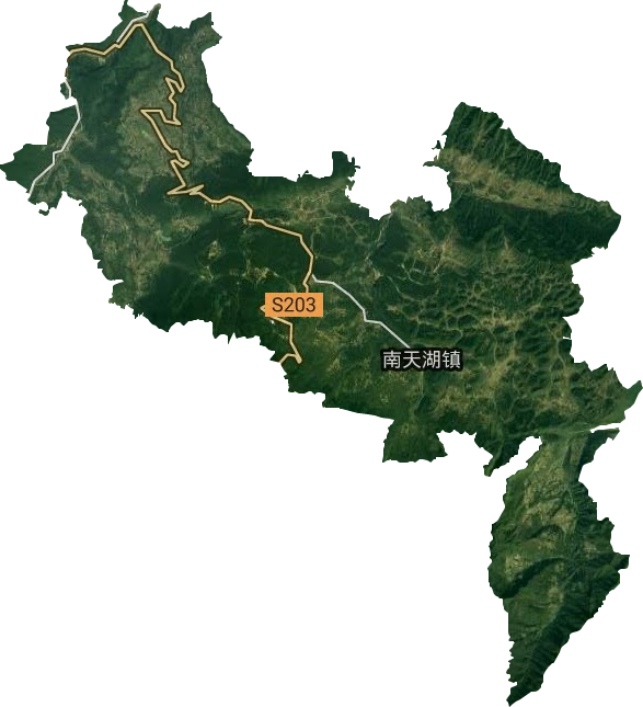 南天湖镇卫星图
