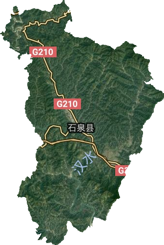 石泉县卫星图