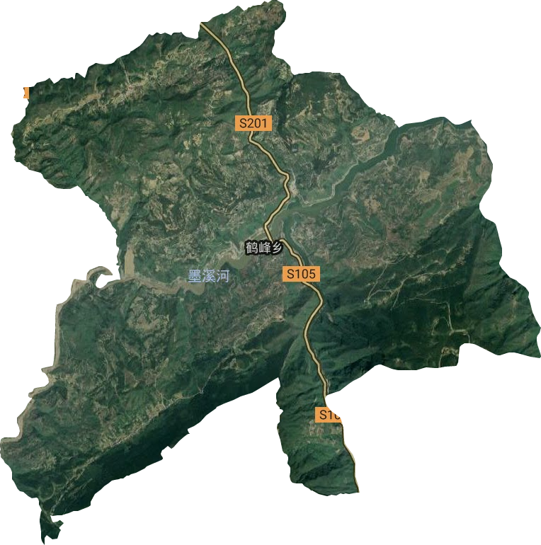 鹤峰乡卫星图