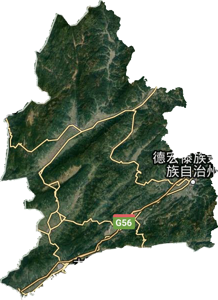 德宏傣族景颇族自治州卫星图