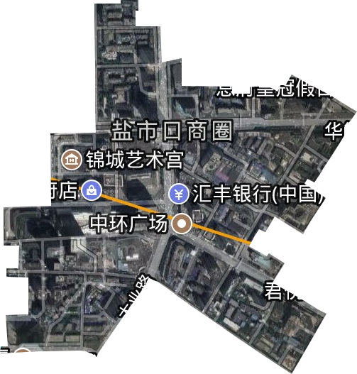 盐市口街道卫星图