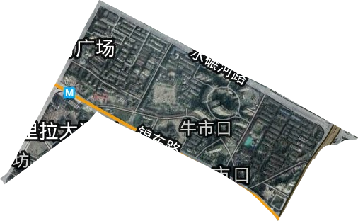 牛市口街道卫星图