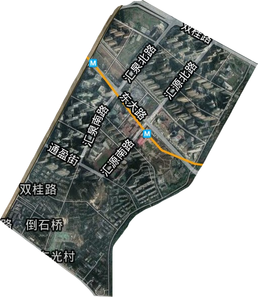 双桂路街道卫星图