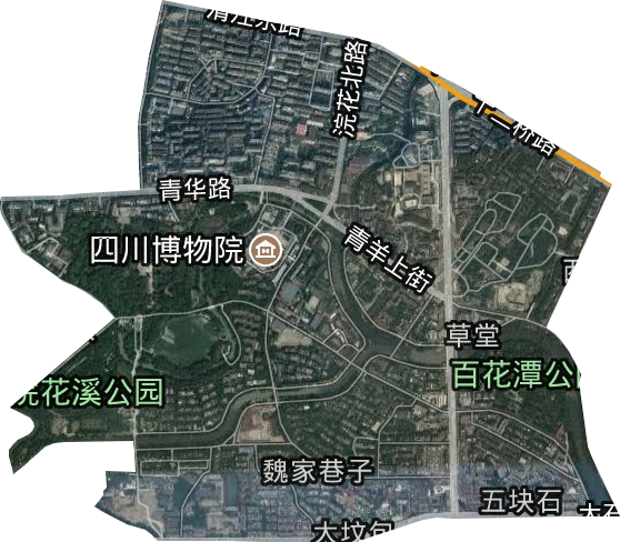 草堂街道卫星图