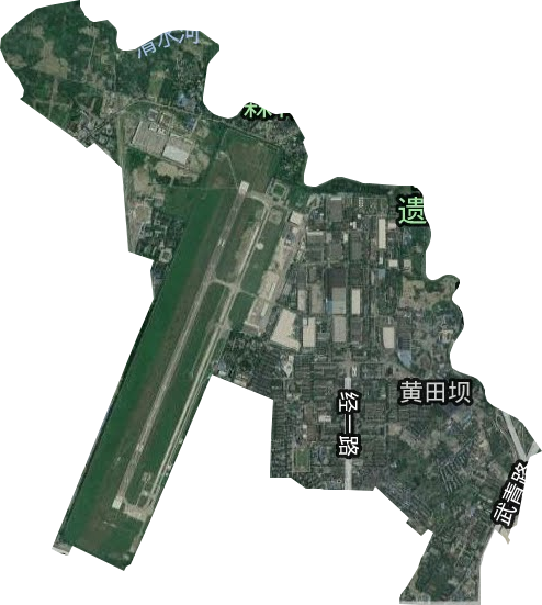 黄田坝街道卫星图