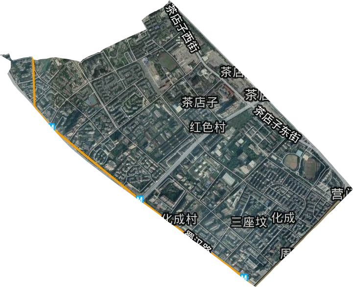 茶店子街道卫星图