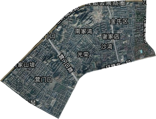 抚琴街道卫星图