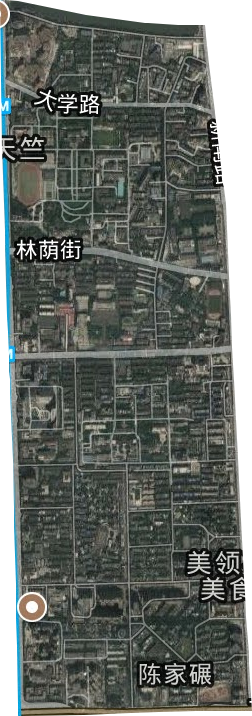 跳伞塔街道卫星图
