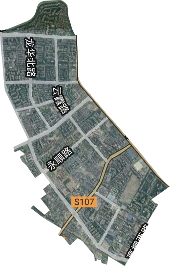 红牌楼街道卫星图